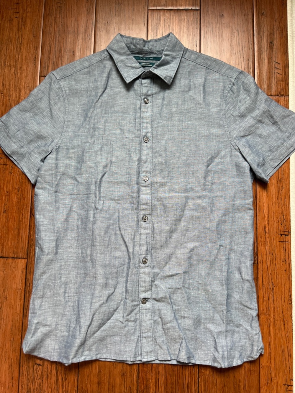 Men’s Perry Ellis Linen Blend Button-down Shirt Sz. Medium